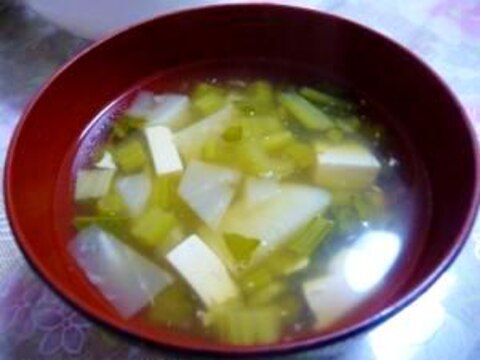 カブと豆腐のスープ